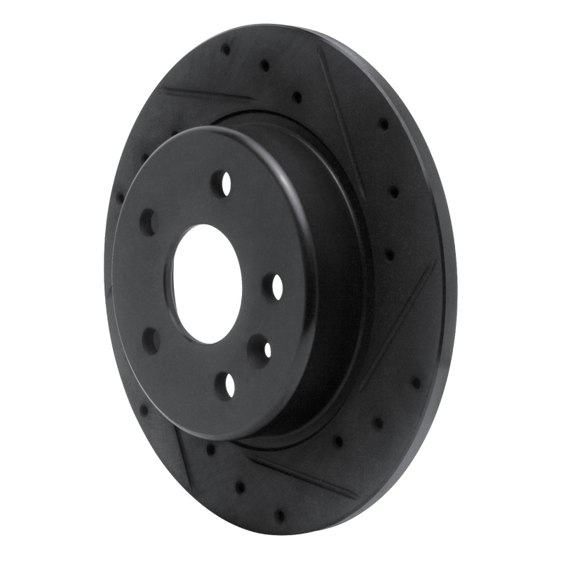 Chevrolet Cruze Brake Rotor (1) - Rear Right - R1 Concepts - Drilled & Slotted - Black - `16-`23